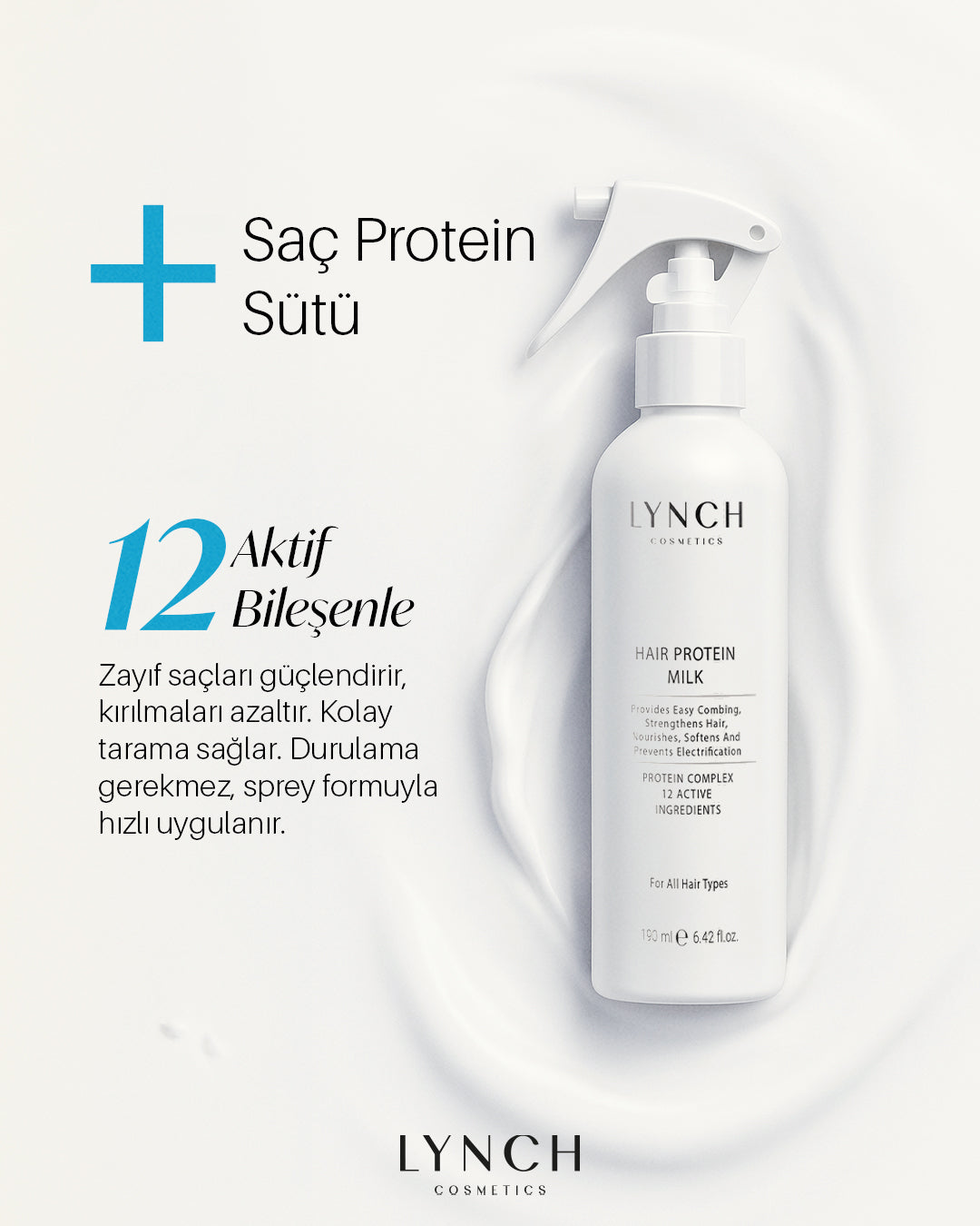 LYNCH Cosmetics SAÇ PROTEİN SÜTÜ - 190 ml