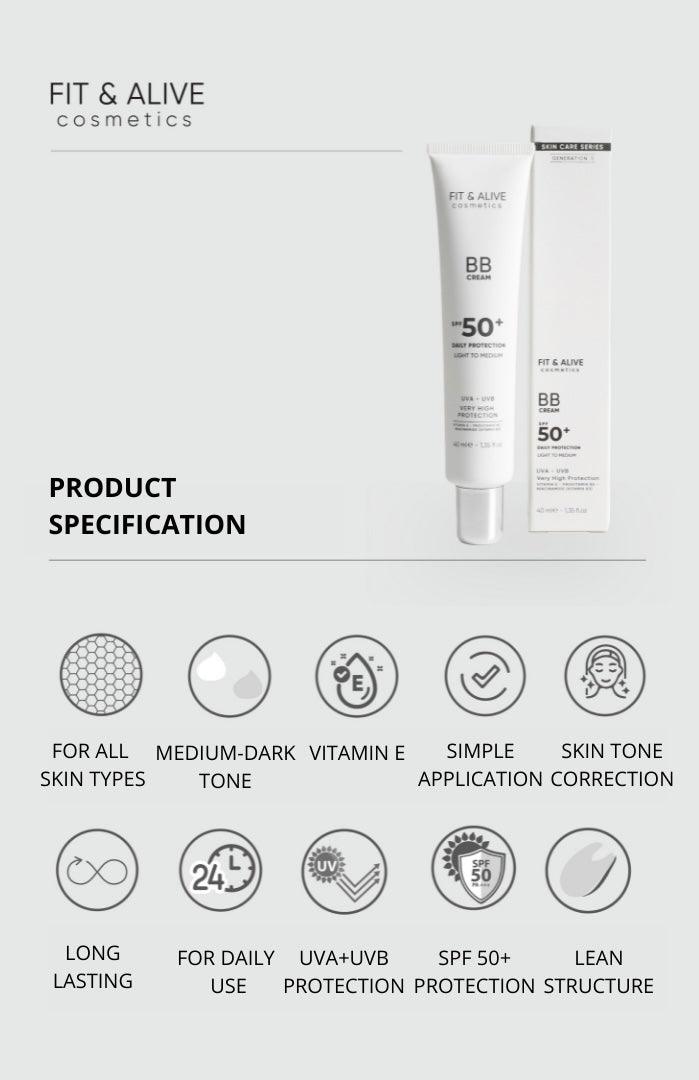 FIT & ALIVE KOZMETİK BB KREM SPF50+