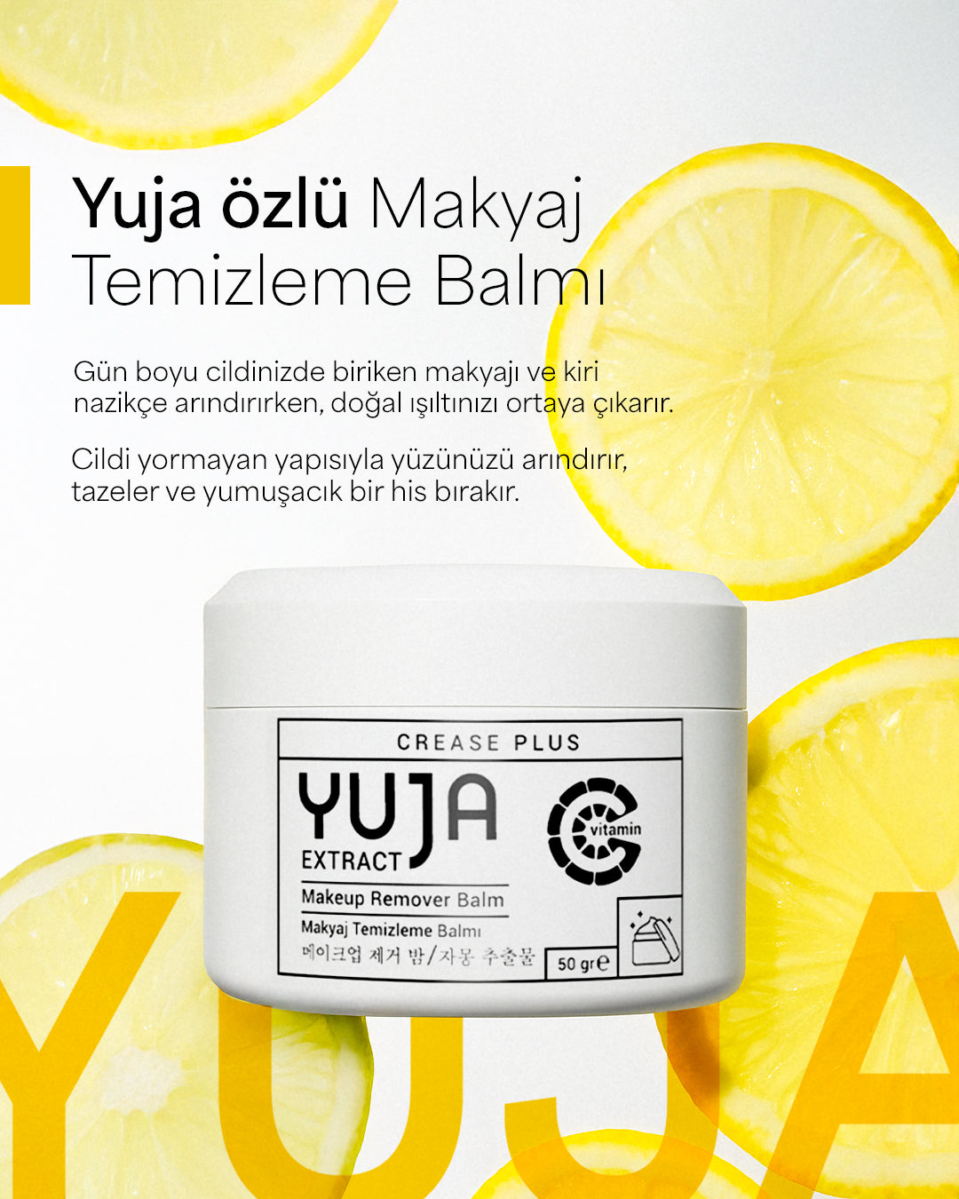 CREASE PLUS YUJA - Gesichtsreinigungs-Balm 50 g