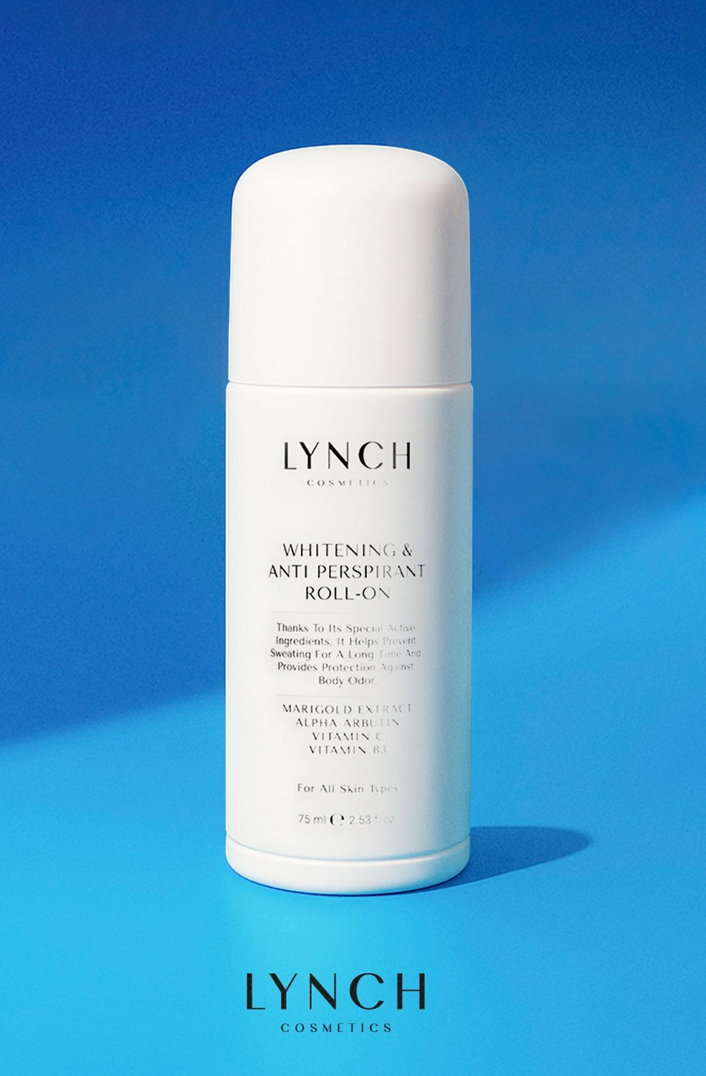 LYNCH Cosmetics WHITENING &amp; ANTI-SWEAT ROLL-ON – 75 ml