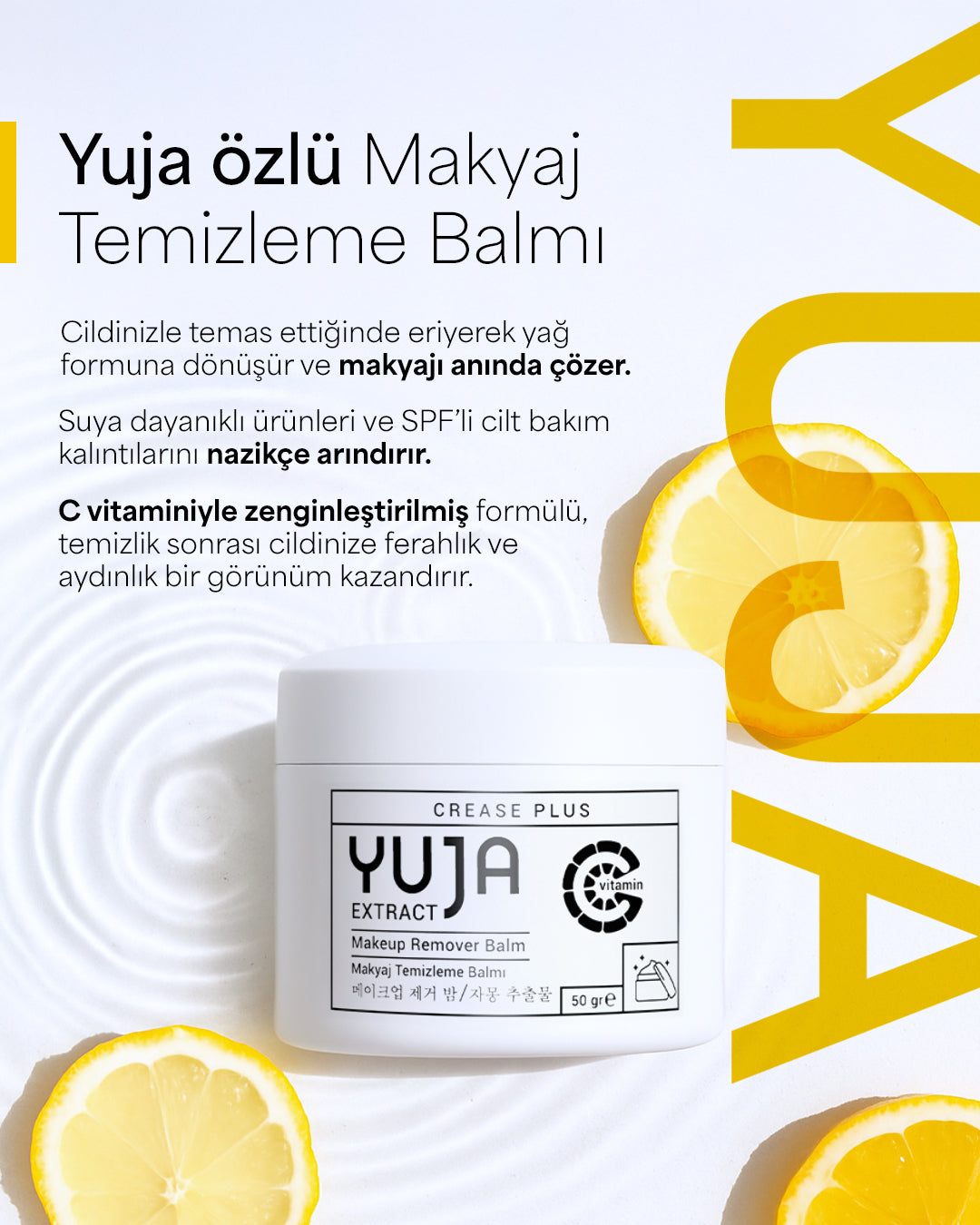CREASE PLUS YUJA - Gesichtsreinigungs-Balm 50 g